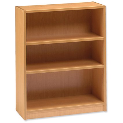 Influx Basic Budget Bookcase Low W680xD290xH855mm Beech