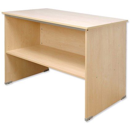 Tercel Post Room Table with Shelf W1280xD800xH870mm Maple