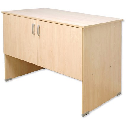 Tercel Post Room Table with Cupboard W1280xD800xH870mm Maple