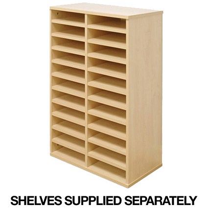 Tercel Post Room Sorter Hutch Double Height 2x11 Bay W640xD360xH1163mm Maple