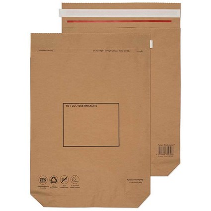 Blake Packaging Envelopes Natural Brown Peel and Seal Mailing Bag 110gsm 480x380mm (Pack 100) - KMB1166