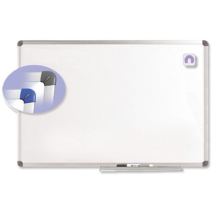 Nobo Elipse Drywipe Board Magnetic with Fixing Kit and Pen with Tray W1200xH900mm