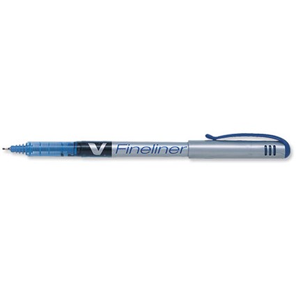 Pilot Fineliner Pen Liquid Ink 1.2mm Tip 0.5mm Line Blue [Pack 12]