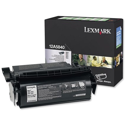 Lexmark 12A5840 Black Laser Toner Cartridge