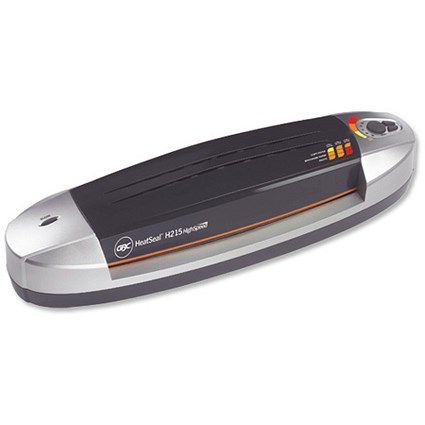 GBC HeatSeal H215 A4 Laminator High Speed up to 250 micron 2.2kg W445xD130xH94mm Ref 4400432