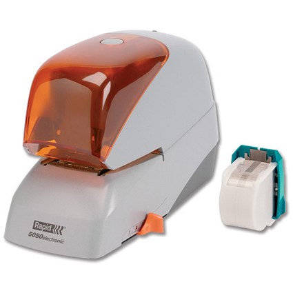 Rapid 5050E Stapler Electronic Blue and White for up to 50mm Depth