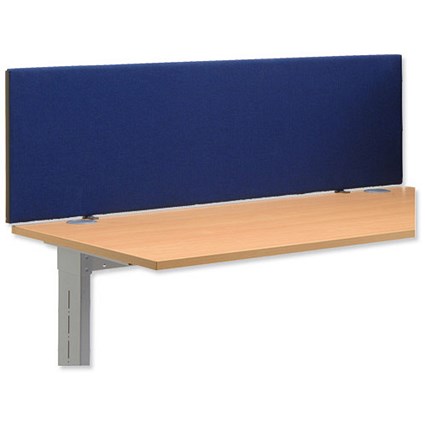 Trexus Desktop Screen with Easy-fit Clamps / 1200mm Wide / Royal
