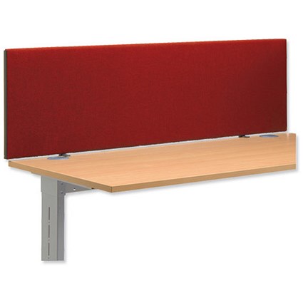 Trexus 1800 Desktop Screen with Easy-fit Clamps W1800xH450mm Burgundy