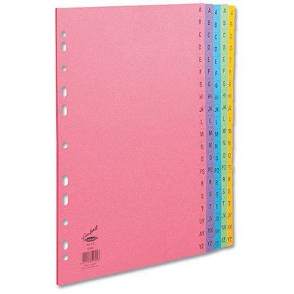 Concord Bright Colour Dividers Europunched 20-Part A-Z A4 [Pack 10]