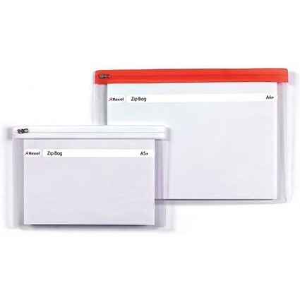 Rexel Active Heavyduty A5 Zip Filing Bag, Assorted Seal, Pack of 30