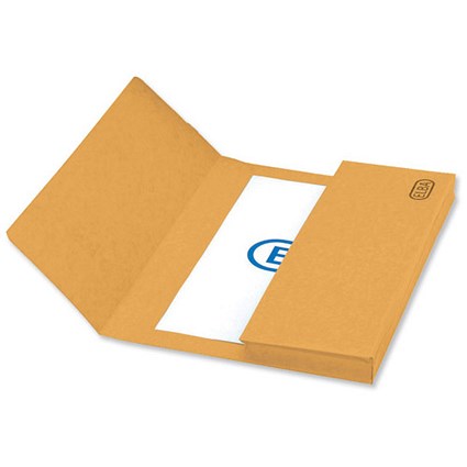 Elba Boston Document Wallet Pressboard 275gsm Foolscap Yellow Ref 100090264 [Pack 25]
