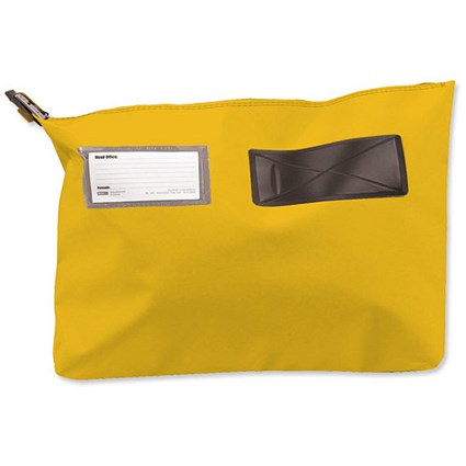 Versapak Mailing Pouch Gusseted Bulk Volume Sealable with Window PVC 510x406x75mm Yellow Ref CG6 YWS