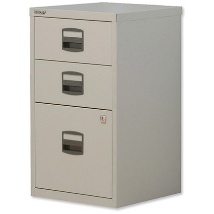 Trexus by Bisley SoHo Filing Cabinet / 3-Drawer / A4 / Grey