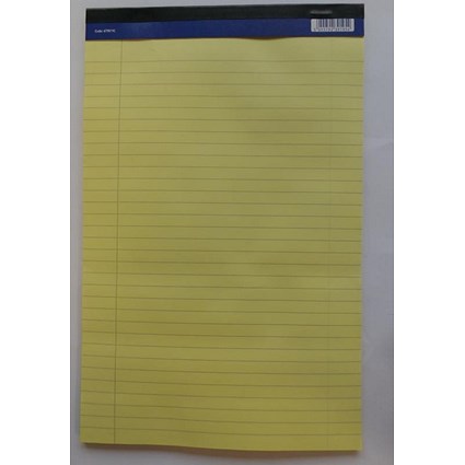 ValueX A4 Executive Memo Pad Ruled 70gsm 100 Page Yellow (Pack 10)