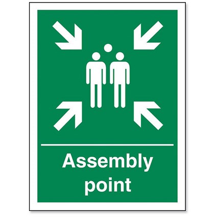 Stewart Superior Fire Assembly Point Sign 150x200mm Polypropylene