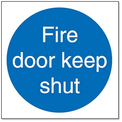 Stewart Superior Fire Door Keep Shut Self Adhesive Sign [Pack 5]
