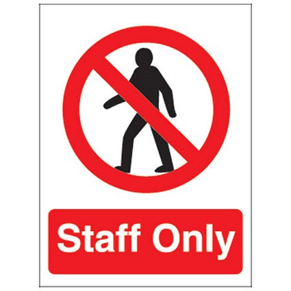 Stewart Superior Staff Only Self Adhesive Sign