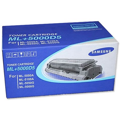 Samsung Laser Toner Cartridge Page Life 5000pp Black [for ML5000 5100] Ref ML5000D5/SEE
