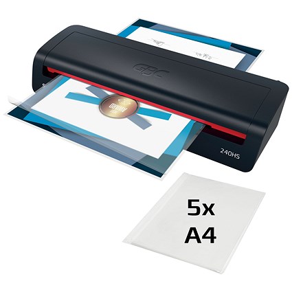 GBC 240HS Home Office A3 Laminator, Black & Red