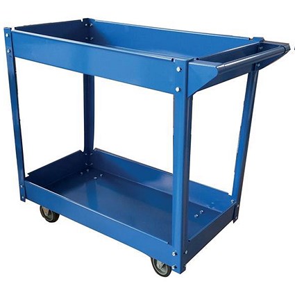 5 Star 2 Tier Tray Trolley - Blue