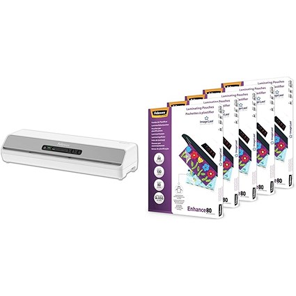 Fellowes Jupiter A3 Laminator With 10 Packs of 80 micon Laminating Pouches Free