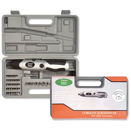 FD Brands Cordless Screwdriver Tool Kit 40 Piece 2.4v 180rpm Foward and Reverse Ref SND-111