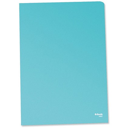 Esselte Copy-safe Folder Plastic Cut Flush A4 Blue [Pack 25]