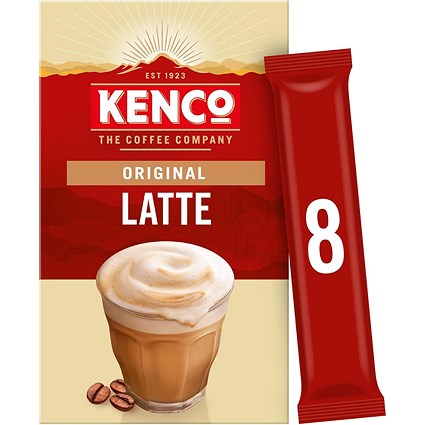 Kenco Latte Instant Coffee Sachets 16.3g (Pack of 8) -