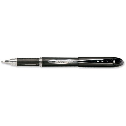 Uni-ball SX210 Jetstream Rollerball Pen / Rubber Grip / 1.0mm Tip / 0.7mm Line / Black / Pack of 12