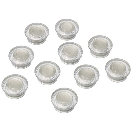 Nobo Extra Strong Glass Whiteboard Magnets 32mm Clear (Pack of 10) -