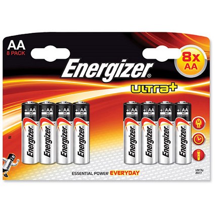 Energizer UltraPlus Battery Alkaline LR06 1.5V AA [Pack 8]