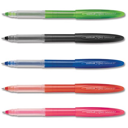 Uni-ball UM170 SigNo Gelstick Rollerball Pen 0.7mm Tip 0.5mm Line Assorted [Wallet 5]