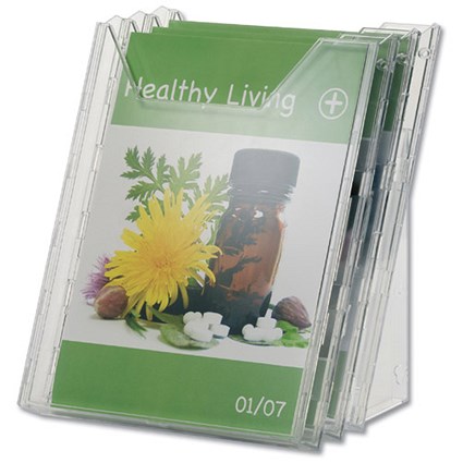Durable Combiboxx Literature Holder, Extendable, A4, Clear, Pack of 3