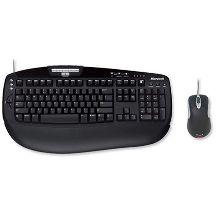 Microsoft Business Hardware Pack PS2 USB Wired Keyboard and Optical Mouse Black