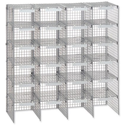 Versapak Mailsorter Adjustable Plastic-Coated Steel 24 Compartments W1067xD381xH1067mm Grey