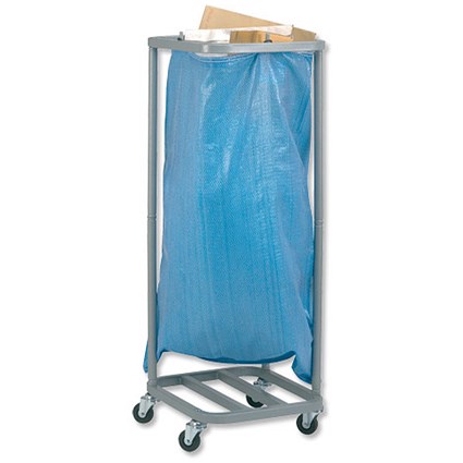 Versapak Sackholder Trolley Single for Mail W400xD400xH1115mm Silver Ref SH1-C