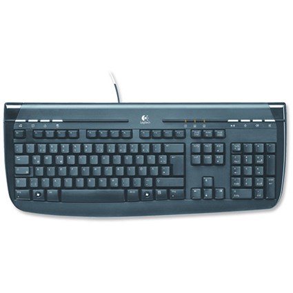 Logitech Internet 350 Keyboard One-touch Access to Web plus Calculator and E-mail Black