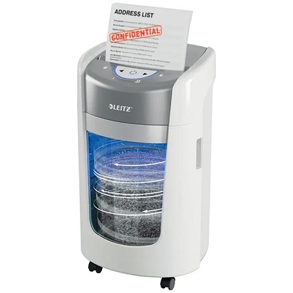 Leitz IQ OptiMax Small Office 350 P-5 Micro Cut Paper Shredder, 22 Litres