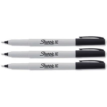 Sharpie Permanent Marker Ultra-fine Tip 0.4mm Line Black [Wallet 12]