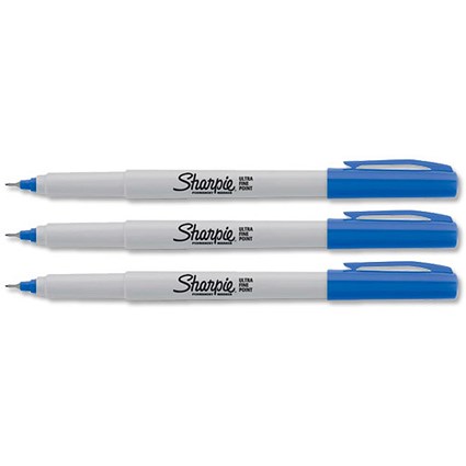 Sharpie Permanent Marker Ultra-fine Tip 0.4mm Line Blue [Wallet 12]
