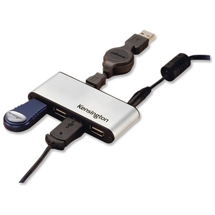 Kensington Pocket Hub USB with Power Adaptor and Usage LEDs 7 Port
