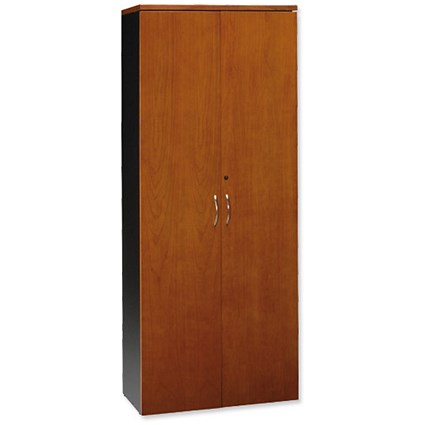 Emperial Cupboard Tall with Black Trim W800xD400xH1960mm Cherry Veneer