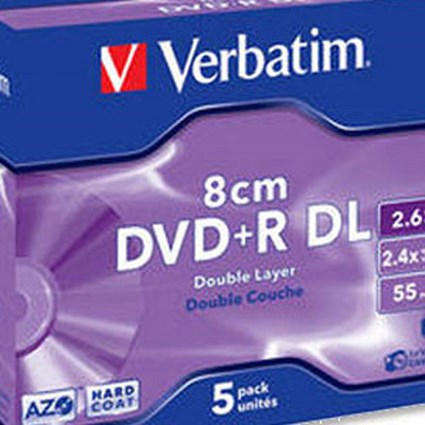 Verbatim 8cm DVDplusR for Camera Slim Case Speed 4x Capacity 2.6GB [Pack 5]