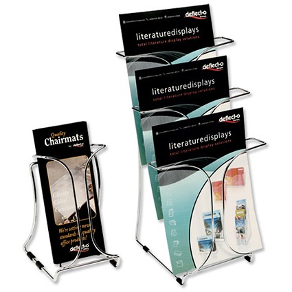 Deflecto Literature Holder Desktop Wire with Rubber Feet 1 Pocket A4
