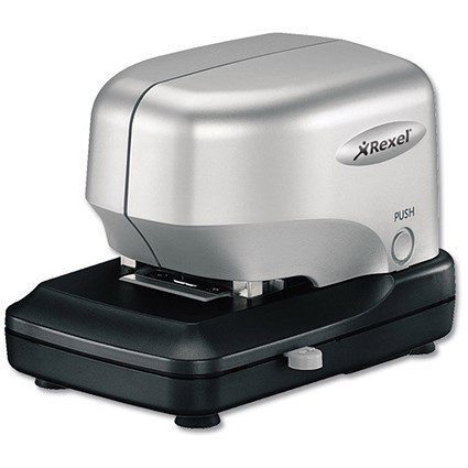 Rexel Stella 30 Compact Electric Stapler / Capacity: 30 Sheets / Silver & Black