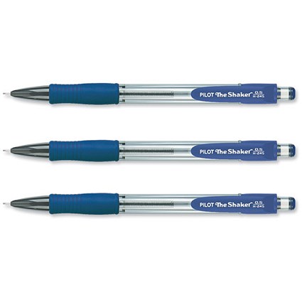 Pilot Shaker Mechanical Pencil Cushion Grip 0.5mm Lead Blue Barrel 508101203 [Pack 12]