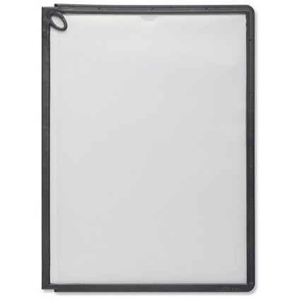 Durable Sherpa Display Panel PLUS Clear Opens with Flexible Frame A4 Black [Pack 10]