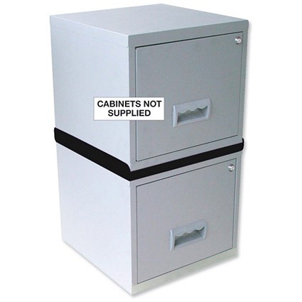 Pierre Henry Topper Storage and Stacking Tray Black for Filing Cube Cabinet A4 Ref 100001