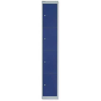 Bisley Deep Steel Locker / 4-Door / Goose Grey-Blue