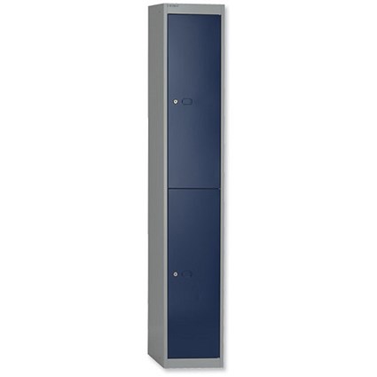 Bisley Steel Locker / 2-Door / Goose Grey-Blue